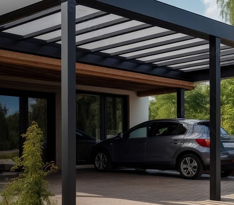 Wiaty samochodowe z aluminium, poliwęglan, carport